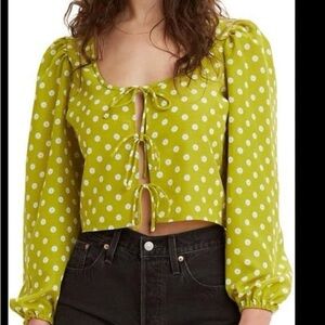 Levi's Green Floral Blouse